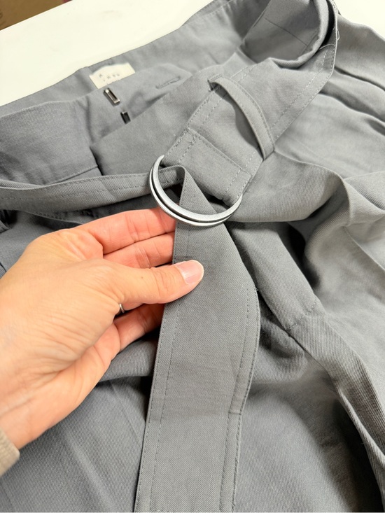 a new day Pants - A New Day High-Waist D-Ring Belted Trousers in Dusty Gray